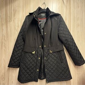 Jones New York Women's Black Quilted Puffer Jacket